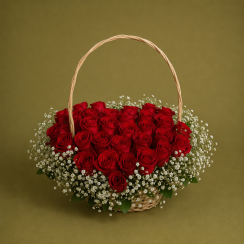 Heart of Roses Basket